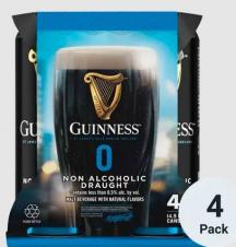 Guinness - Zero Non-Alcoholic Draught (4 pack 15oz cans) (4 pack 15oz cans)
